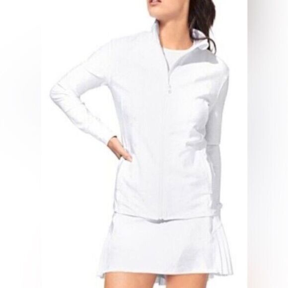 NWT EleVen Venus Williams White Break Point Full Zip Athletic Jacket - Size L - Picture 1 of 7